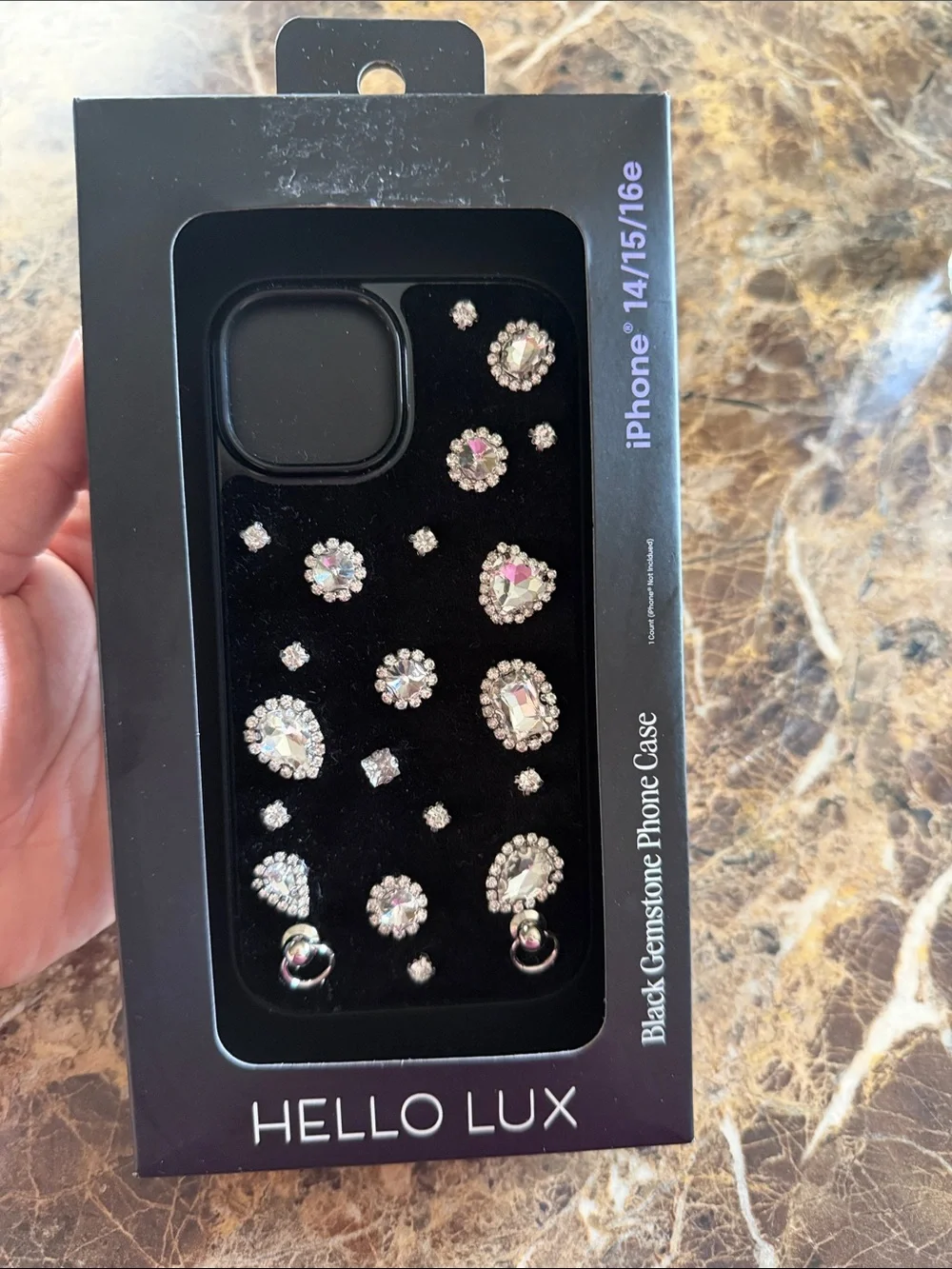 Black Gemstone iPhone Case for iPhone 14/15/16